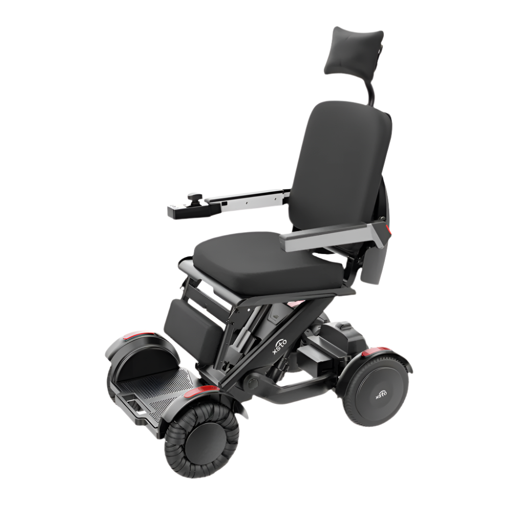 electric wheelchair with high back rest and head rest 