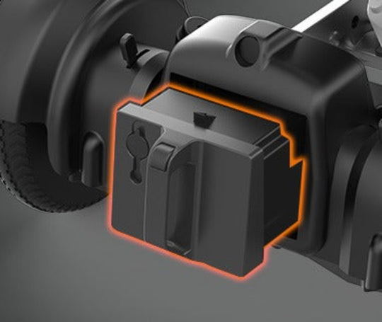 battery pack being inserted into electrical wheelchair 